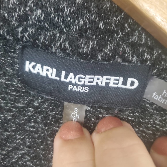 Karl Lagerfeld open front cardigan gray small - Picture 3 of 5